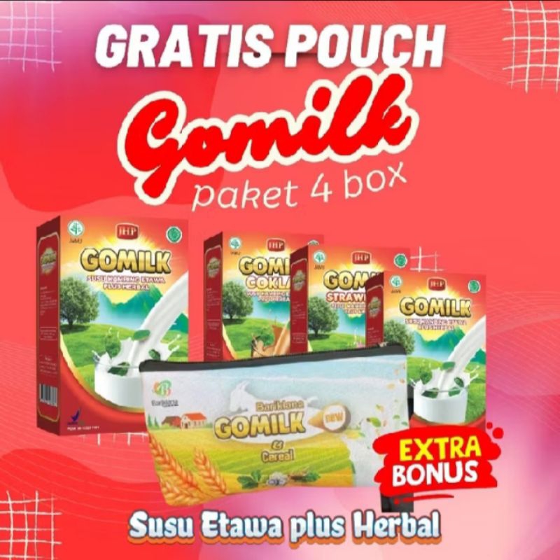 

Susu Gomilk Plus Herbal Beli 4 Box Gratis Pouch