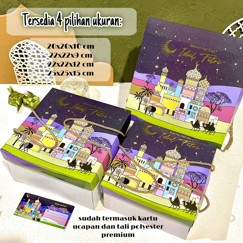 

Dus Kue Tart Idul Fitri 4 Ukuran (Free Kartu Ucapan dan Tali ) | Box Kue Lapis Lebaran | Dus Box Hampers Eid Mubarak | Dus Jinjing Lebaran Box Kue Idul Fitri | Dus Kue Bolu Idul Fitri | Box Kue Lapis Lebaran