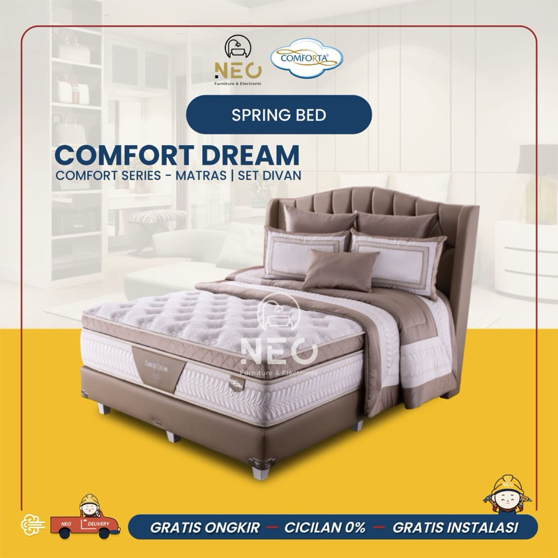 NEO - SPRINGBED COMFORTA COMFORT DREAM LATEX  FULLSET KASUR AJA  MATRASS ONLY  SET DIVAN RANJANGTEMP