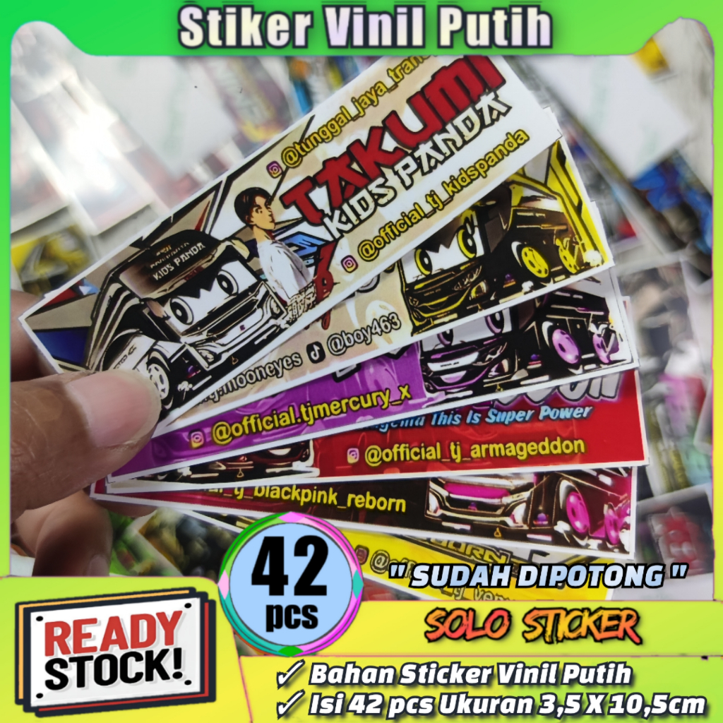 

Stiker Bus Basuri Panjang Isi 42 pcs SUDAH DIPOTONG Bahan Vinyl Putih Anti Air