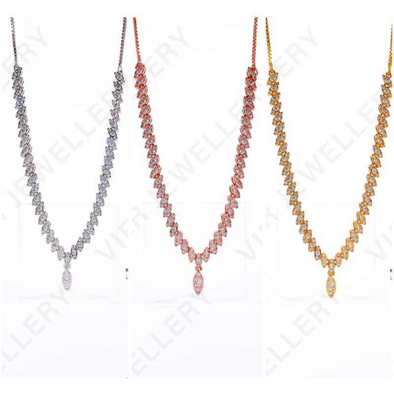 xupingsumbayak - kalung tura padi permata panjang KV112. kalung titanium rodhium xuping tembaga lapi