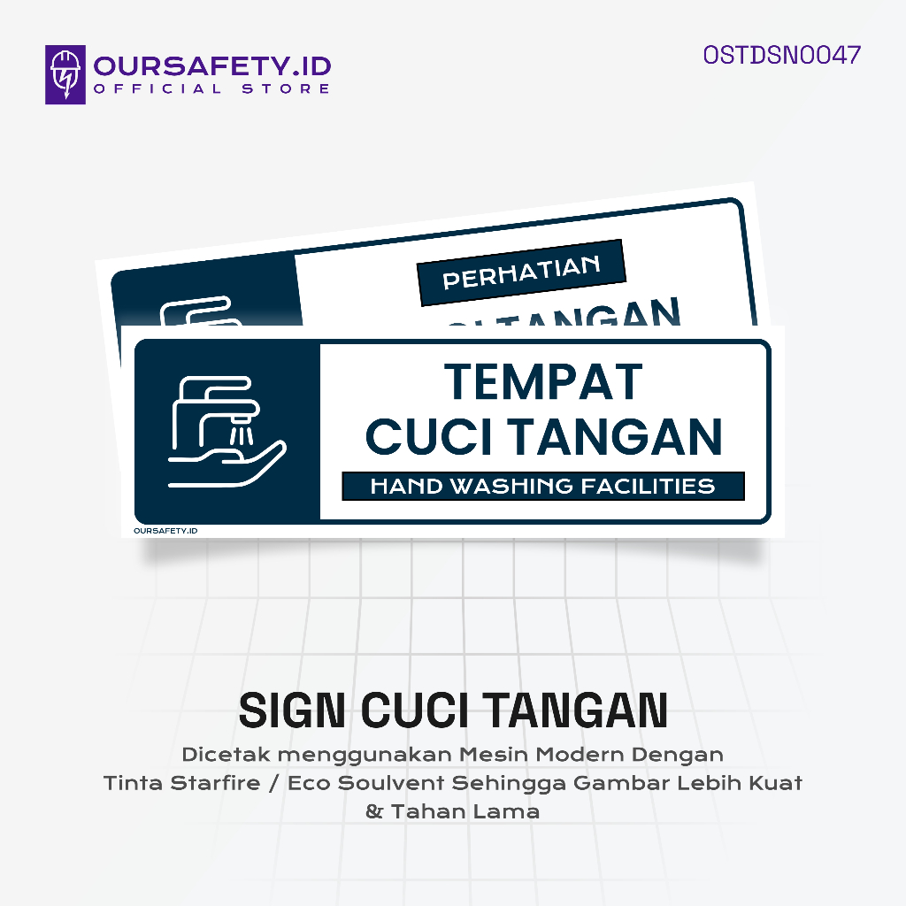 

Stiker Sign Cuci Tangan | PREMIUM - OURSAFETY.ID
