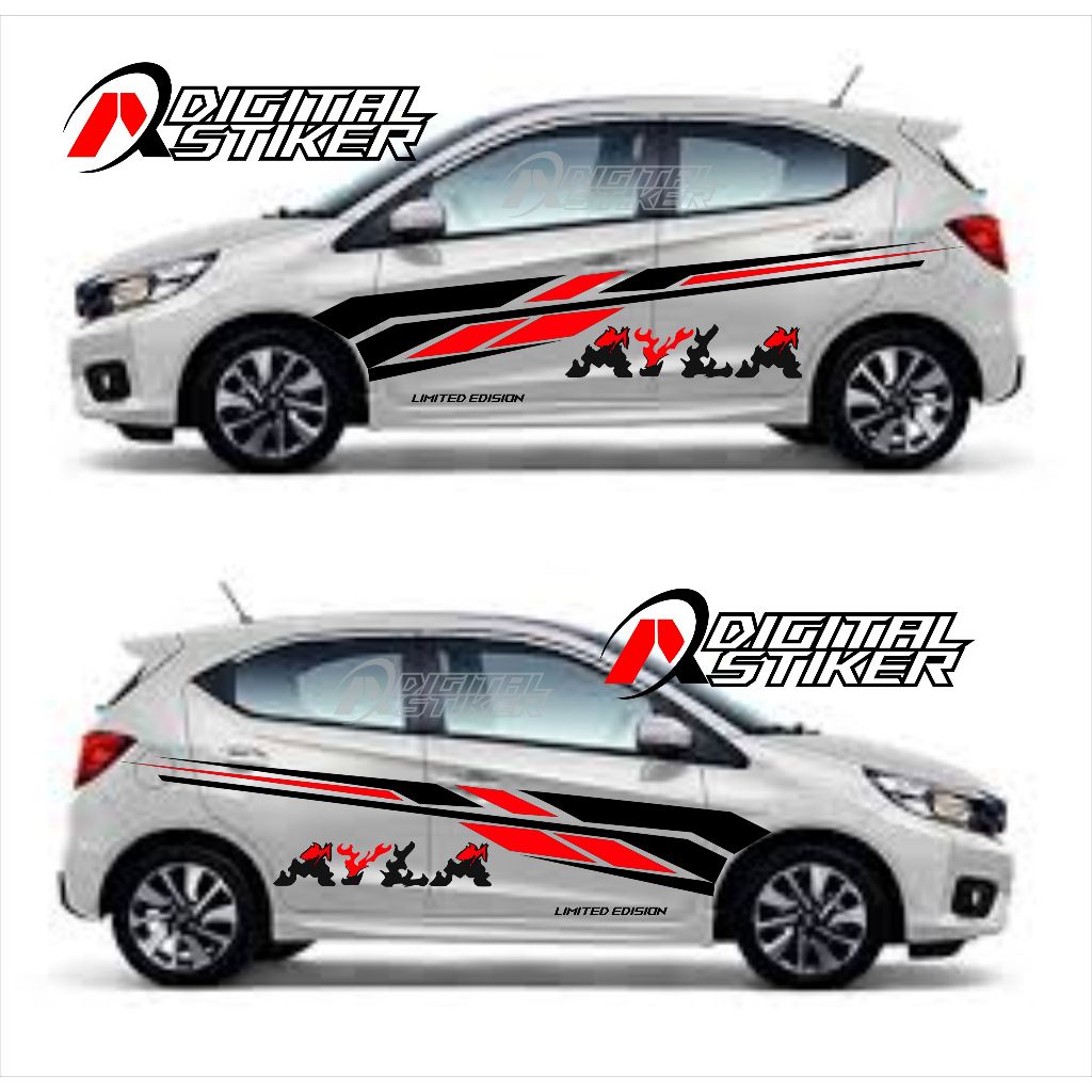 Stiker mobil ayla cutting stiker list body samping mobil ayla agya terbaru