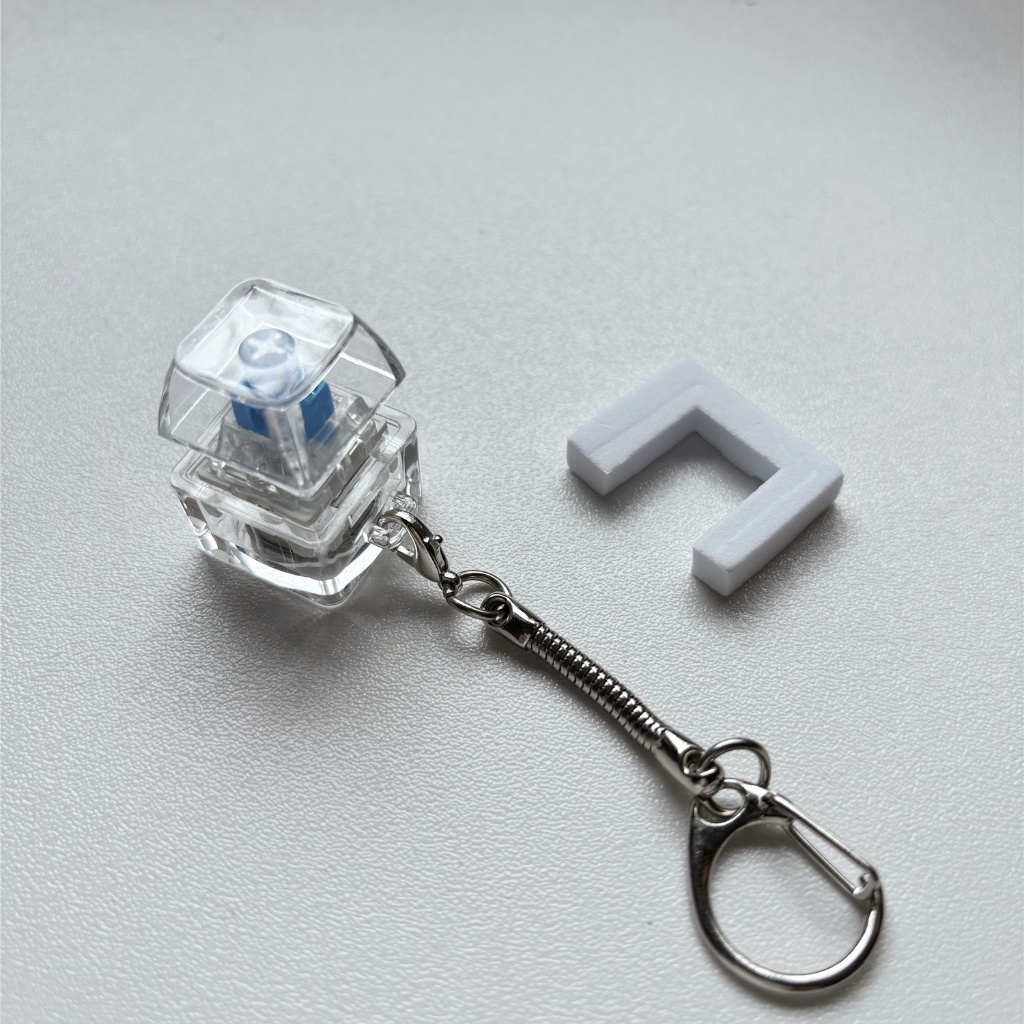 Gantungan kunci keychain fidget ASMR lampu Led RGB Alat relaksasi Outemu mechanical switch keycap