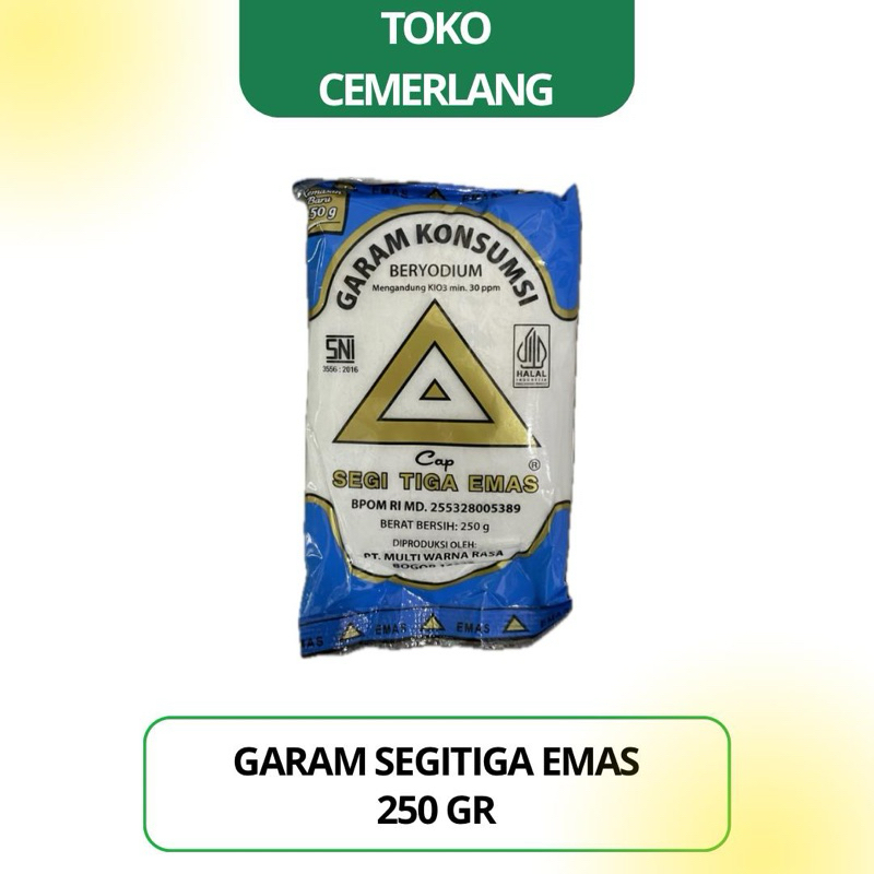 

Garam Segi Tiga Emas 250 gr