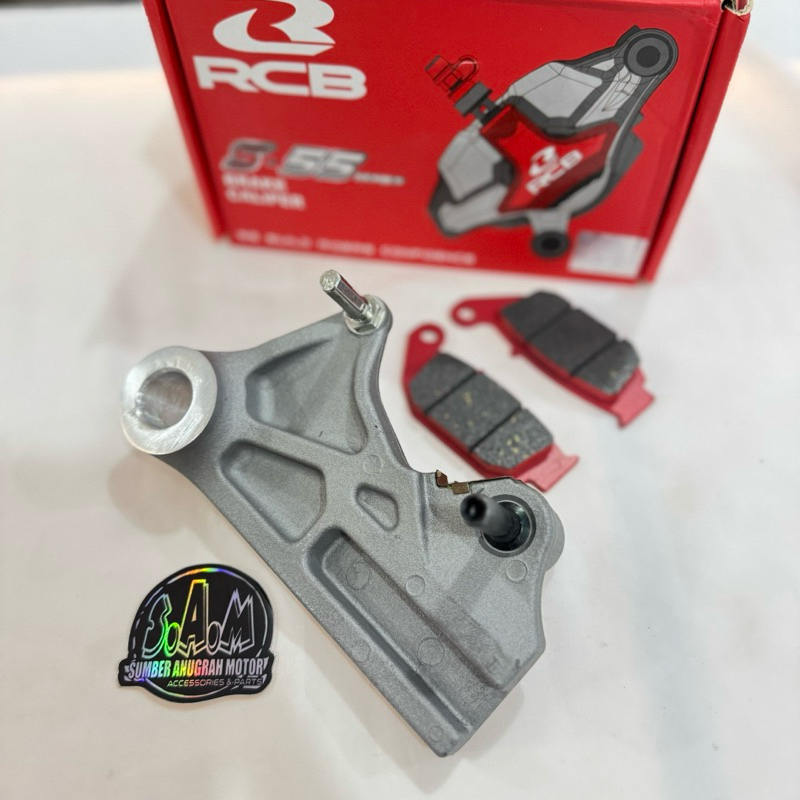 BRACKET KALIPER RCB PNP BELAKANG WR155 + DISCPAD CRF / Caliper Racing Boy S-55 breket Untuk Cakram B