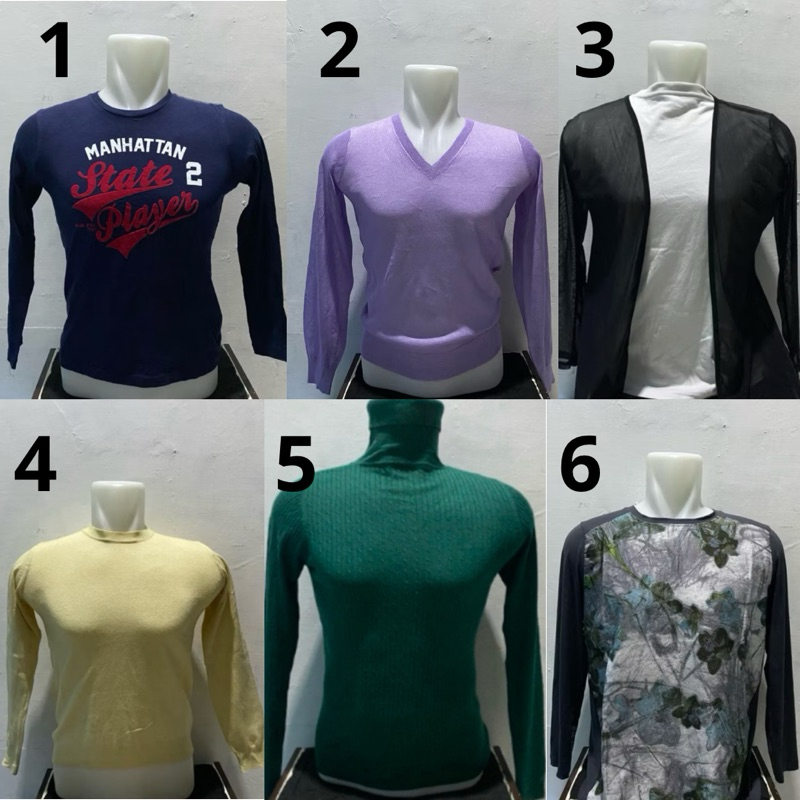 PRELOVED kaos wanita outer sweater turtleneck rajut