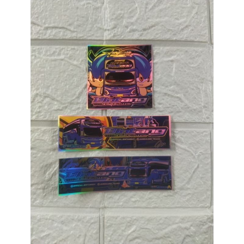 

Stiker paket Bintang hologram asli dari crew 3 pcs