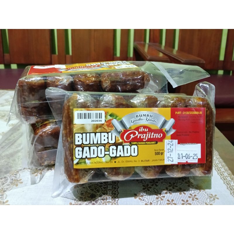 

Bumbu Gado-Gado "Prajitno" 500gr Oleh oleh khas Blitar