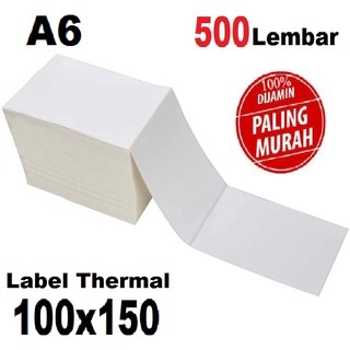 

Isi 500 Kertas Thermal Label Lipat Barcode 100x150 A6