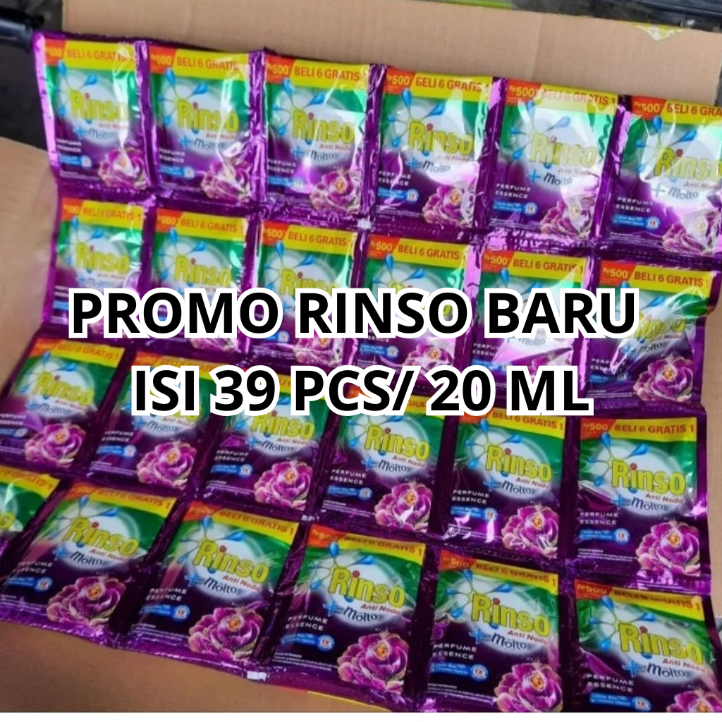 Rinso Cair isi 36+3 Sachet Anti Noda + Molto 20ml