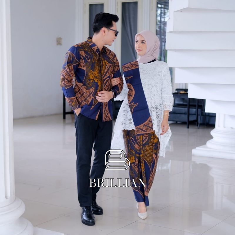 COUPLE SEAT Baju Batik Pria dan Rok Wiru Wanita Modern Terbaru Motif BARATA baju batik pria dan rok 