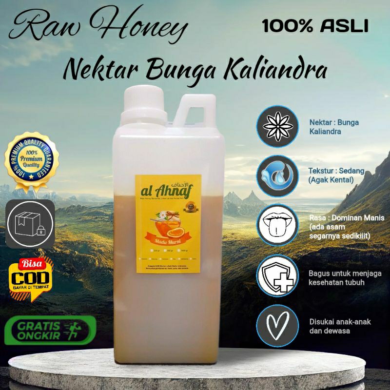 

Madu Asli 100% Murni Original Alami Tanpa Campuran - Raw Honey - Pure Honey - Organic Honey - Natural Honey - Madu Murni (Raw Honey) Madu Kaliandra