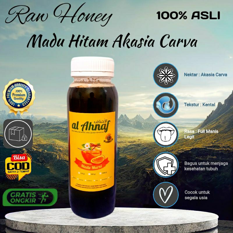 

Madu Asli 100% Alami Original Tanpa Campuran - Madu Murni (Raw Honey) Madu Hitam - Madu Riau