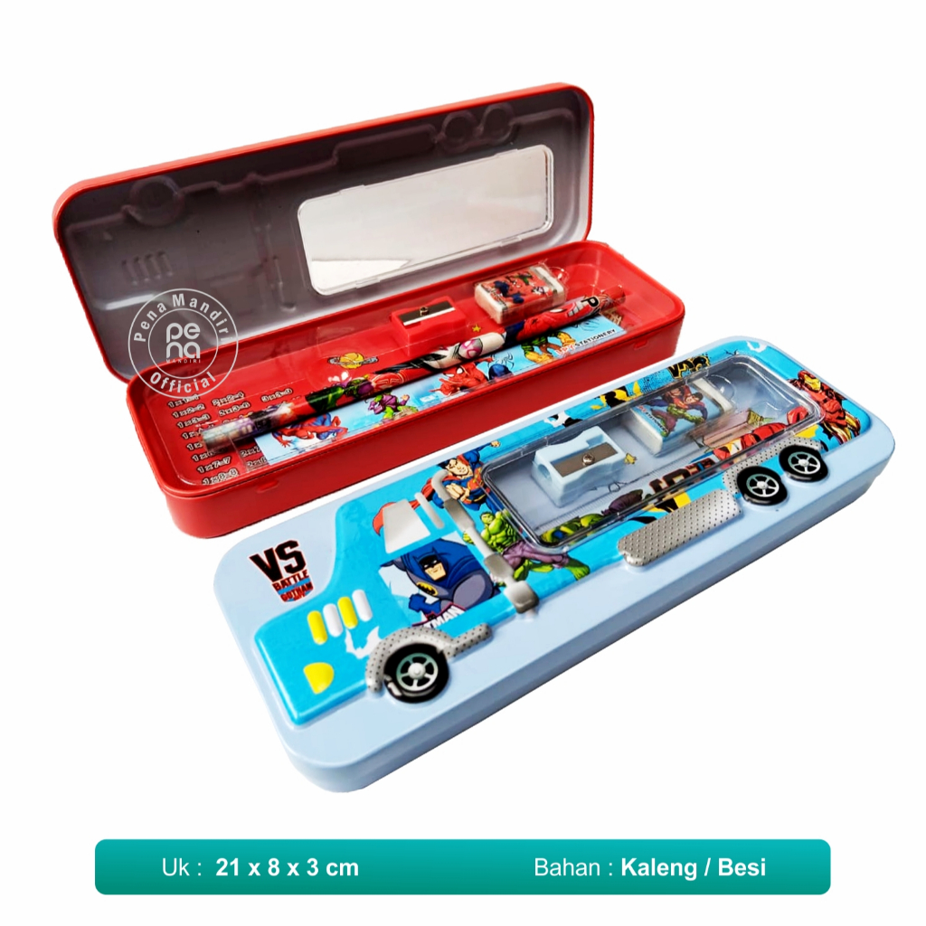 

Kotak Pensil Bahan Kaleng - Pncil Case Motif Karakter
