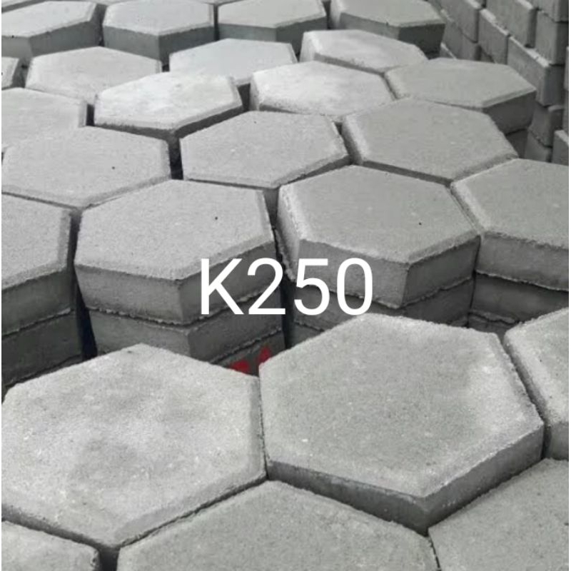 Paving blok segi enam 20X20 tebal 6 cm press hidrolik
