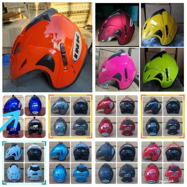 Helm Dewasa Model Ink JP8 Double Visor Pria/Wanita Murah Grade Ori 2 kaca