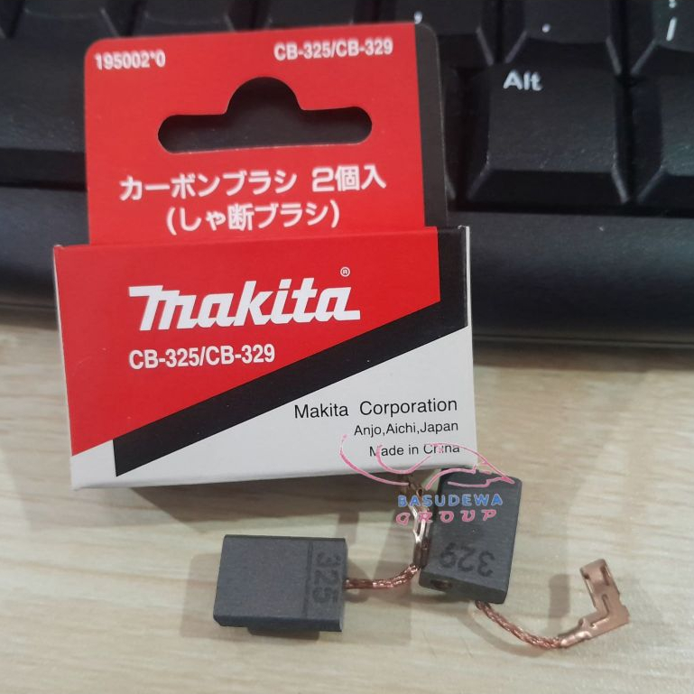 MAKITA CARBON BRUSH CB-325 CB-329 / BOSTEL ARANG MAKITA SEPUL KUL MESIN GERINDA ORIGINAL