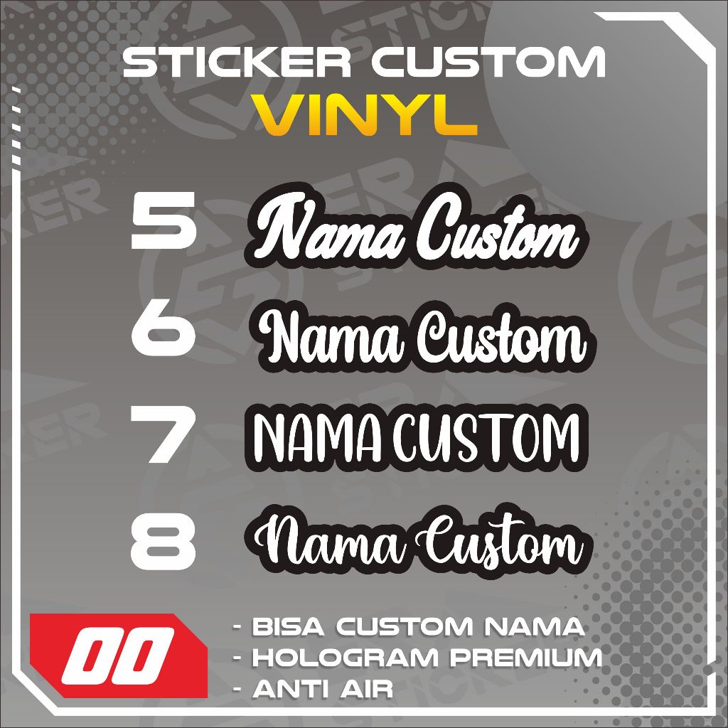 

Stiker Cutting Custom Nama Skotlet
