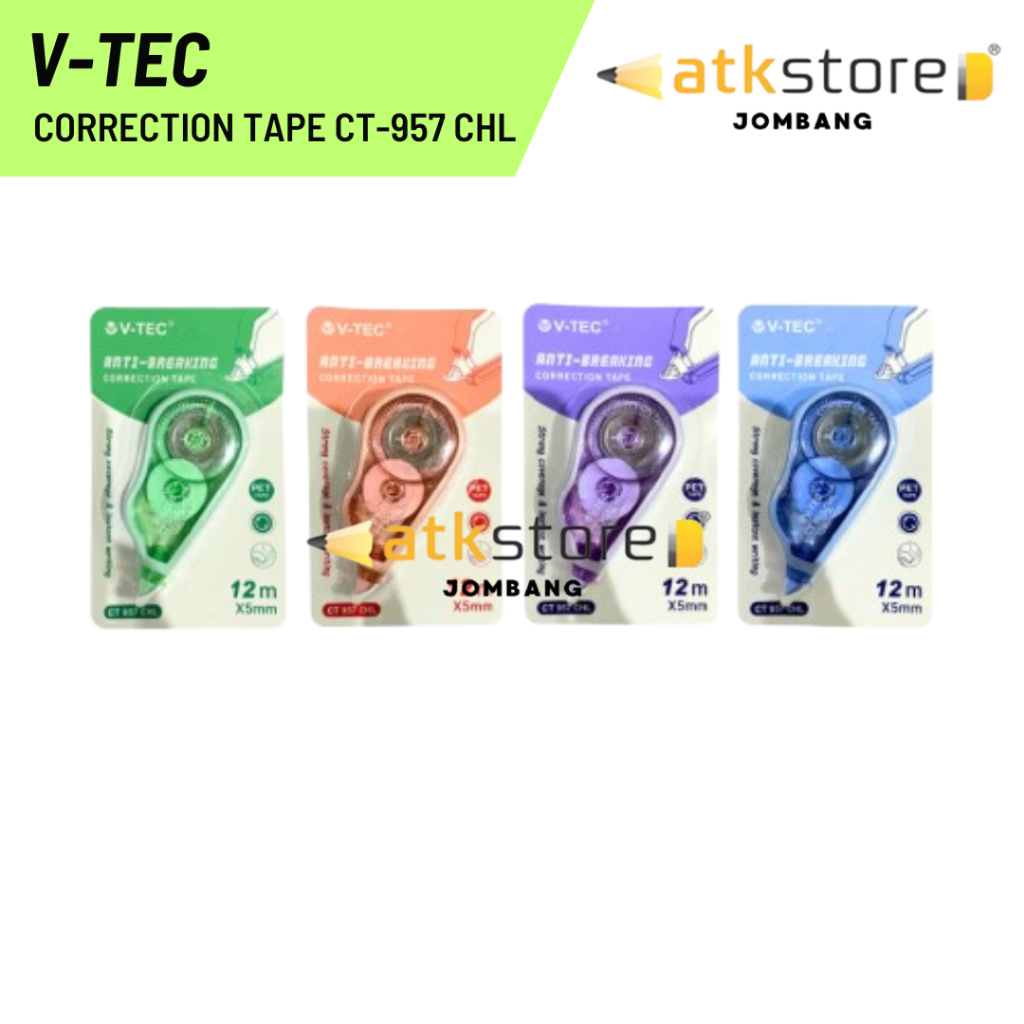 

V-TEC Correction Tape CT-957 CHL / Pita Koreksi Correction Tape Vtec