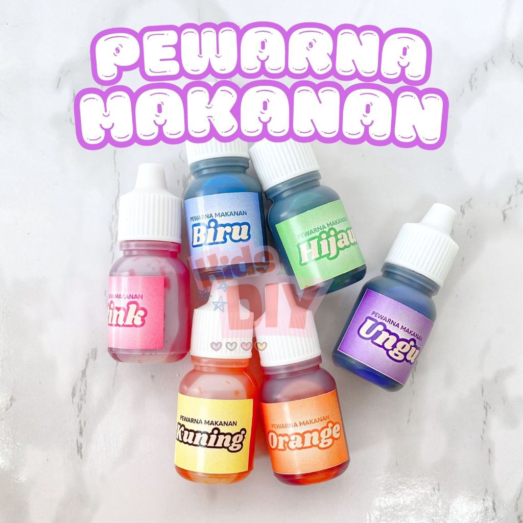 

Pewarna Makanan Slime | Pewarna Slime | Pewarna Slime Clear & Slime Tofu