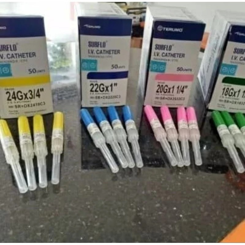 ECER SURFLO IV Catheter Terumo 18G 20G 22G 24G Surflo Terumo Abocath Box I.V. Catheter