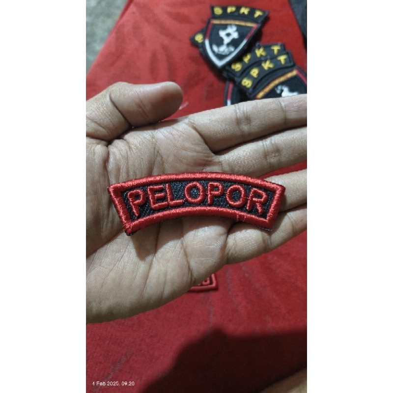Bordir Timbul Pelopor Brimob Polri