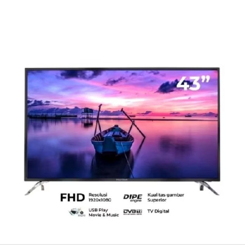 TV LED DIGITAL POLYTRON 43" inch PLD-43V8853 Digital TV