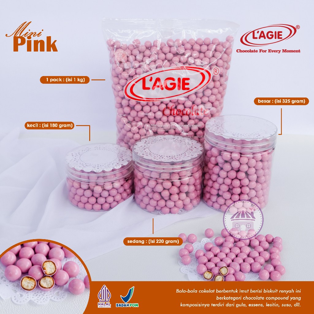 

Hampers Lebaran Cemilan Coklat Dengan Isian Biskuit by L'agie Mini Pink