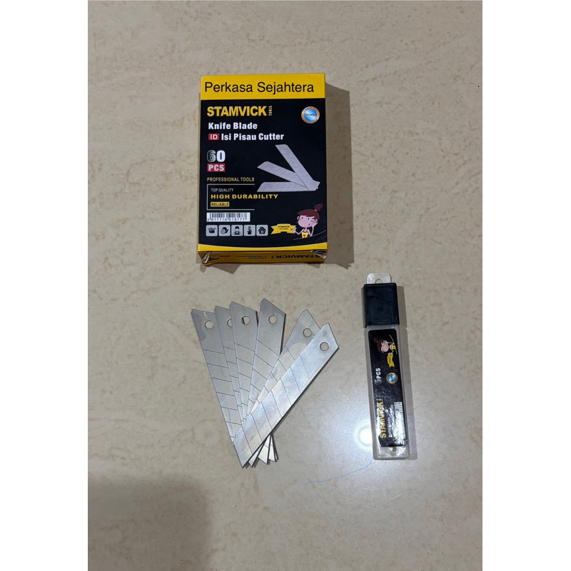 

STAMVICK Isi Cutter Refill Isi Ulang Mata Pisau Cutter Besar STAMVICK 6pcs
