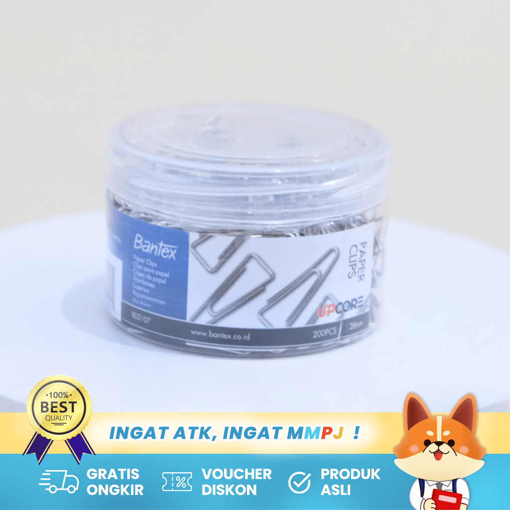 

Paper Clips 28mm Isi 200 PCS - Penjepit Kertas Stainless Steel BD2107