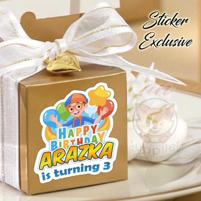 

50 STIKER / STICKER BLIPPI 2-1 UTK BAG / BENTO / SOUVENIR ULTAH ULANG TAHUN