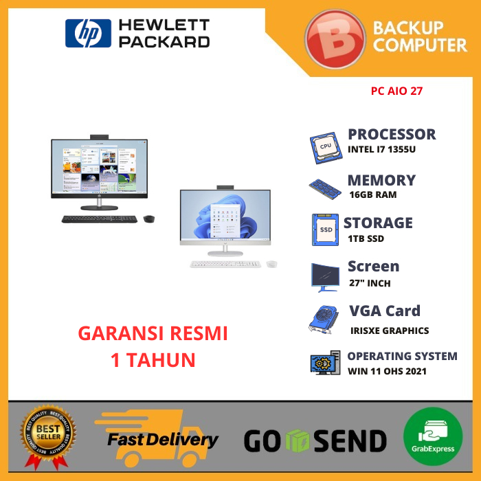 PC HP AIO 27-CR0033D/CR0034D AIO INTEL I7 1355U 16GB RAM