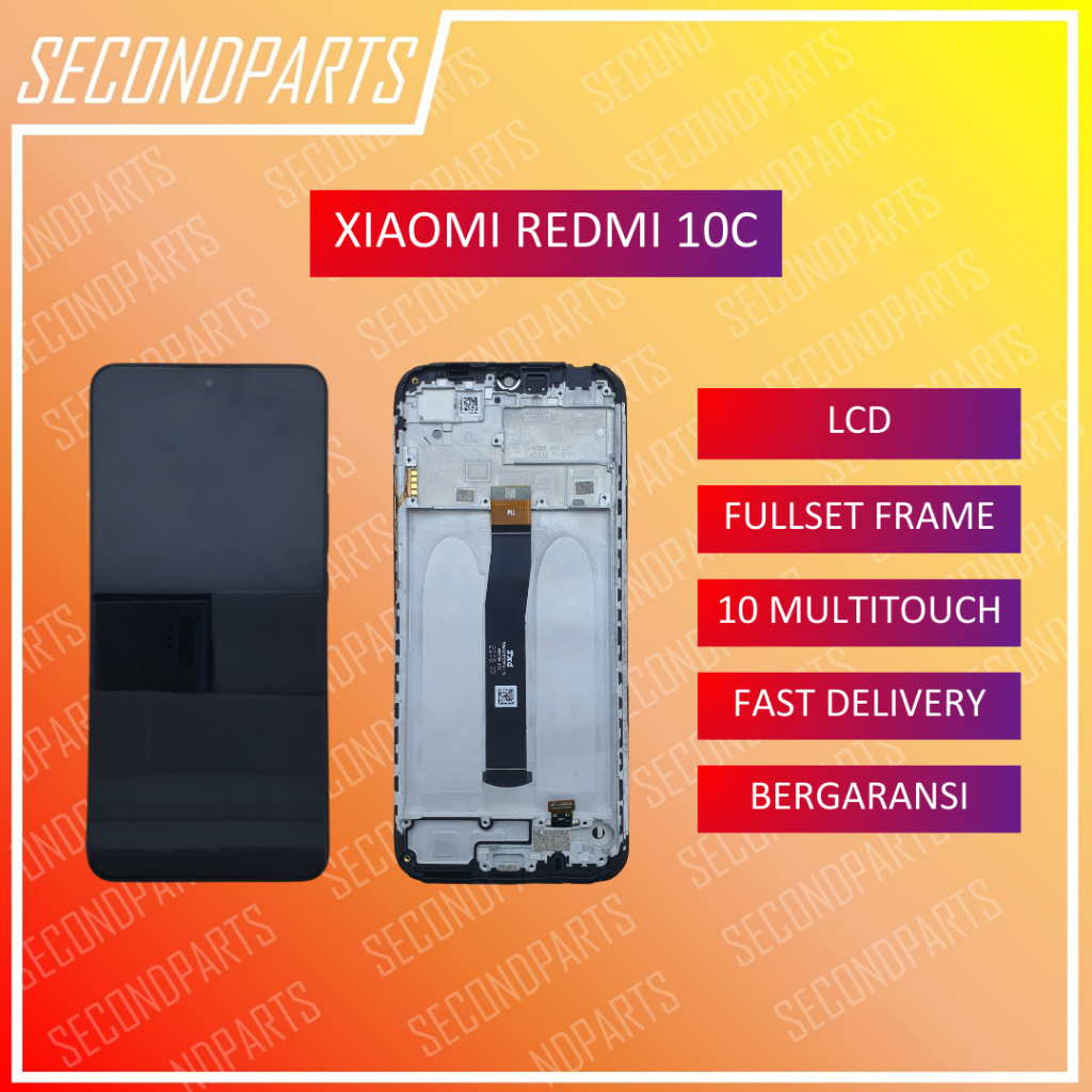 LCD FULLSET FRAME XIAOMI REDMI 10C / POCO C40 ORIGINAL COPOTAN