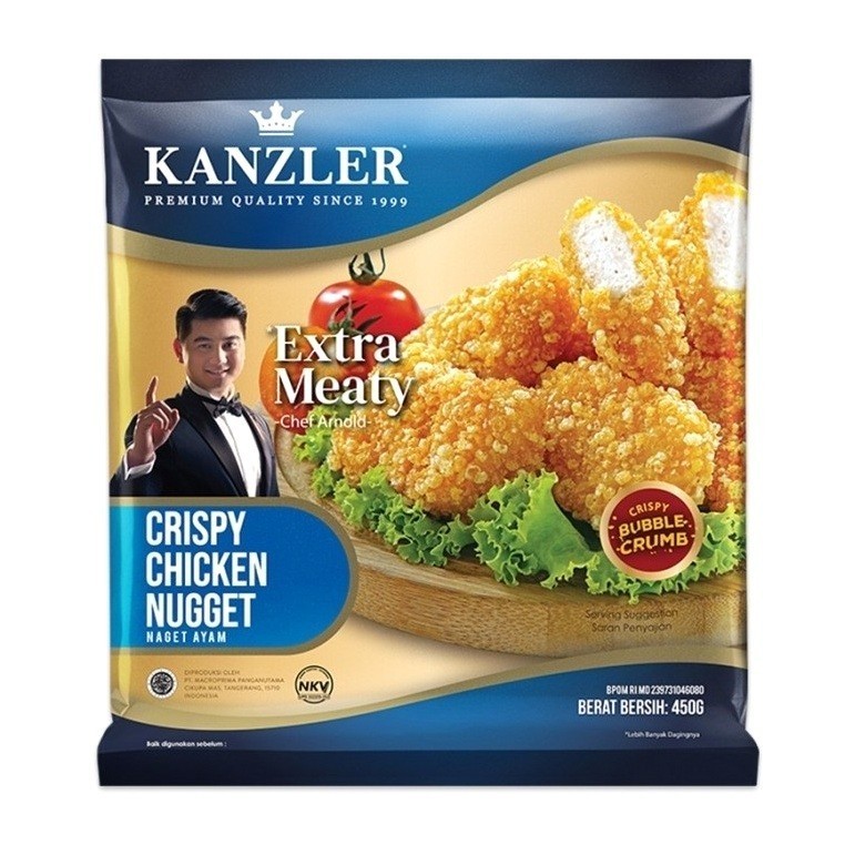 

Kanzler Crispy Chicken Nugget 450gr KHUSUS KURIR INSTANT Naget Daging Ayam Extra Crispy Bubble Crumb Juicy Frozen Food Nagget Nuget Instan Gojek Grab Kenzler Murah Original Asli Enak Renyah Gurih Malang Jatim