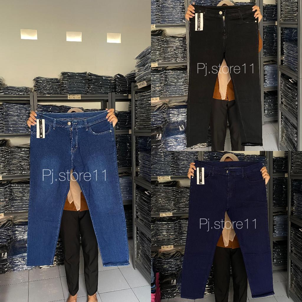 Celana Jeans Pinggang Resleting Jumbo Celana Jeans Jumbo Polos Celana Jeans Resleting Bigsize Polos