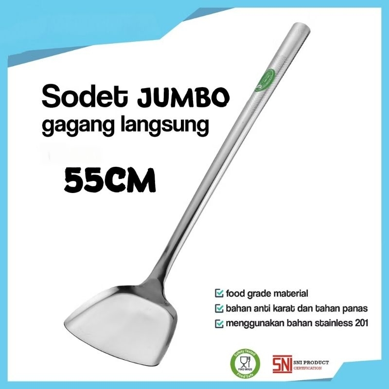 Spatula Sodet JUMBO / Sodet Jumbo / Spatula Sutil Jumbo / Sutil Stainless / Wawal Penggoreng / Alat 
