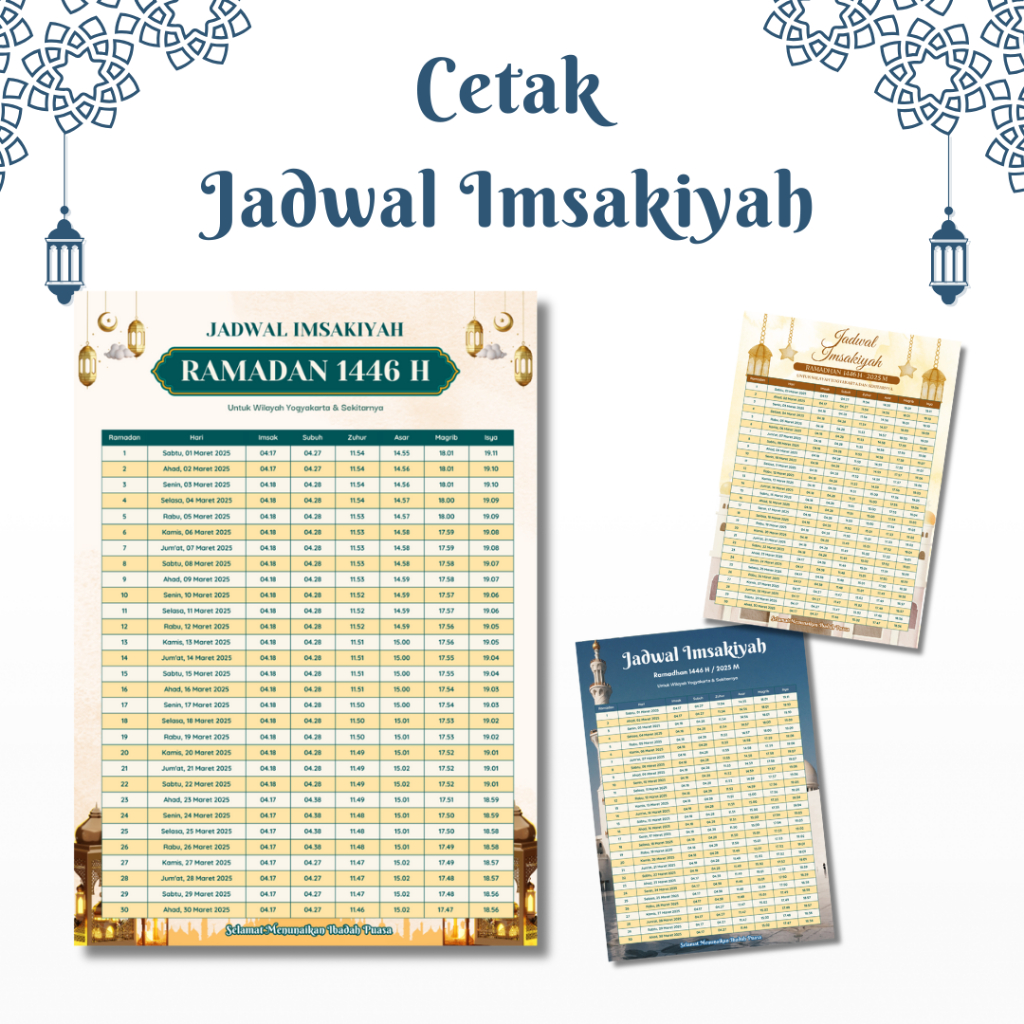 

[A3+] CETAK JADWAL IMSAKIYAH - RAMADHAN 1446 H/ 2025 M CETAK JADWAL IMSYAK
