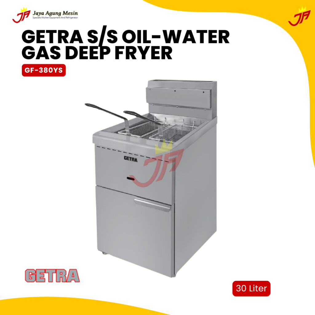 GETRA S/S Oil-Water Gas Deep Friyer GF-380YS / GF380YS / GF 380 YS