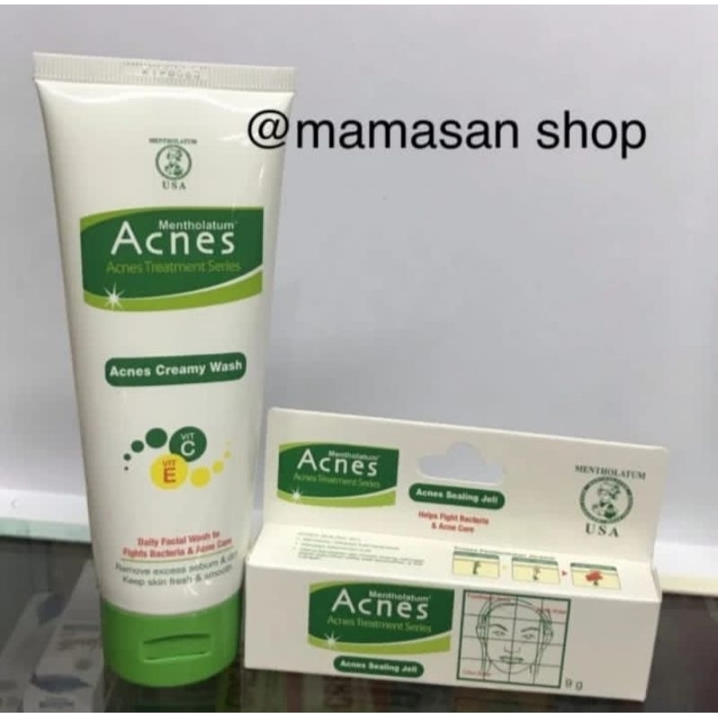 Acnes Treatment Series 2in1/Paket Acnes Obat Jerawat (Acnes Sealing Jell 9g + Acnes Creamy Wash 100g