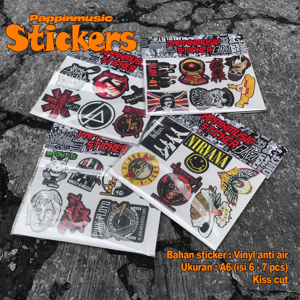 

STICKER BAND, STIKER BAND ROCK, STIKER BAND METAL, STIKER MUSIK BEST QUALITY//STICKER ROCK//STICKER KISS CUT//STICKER VINYL//RANDOM