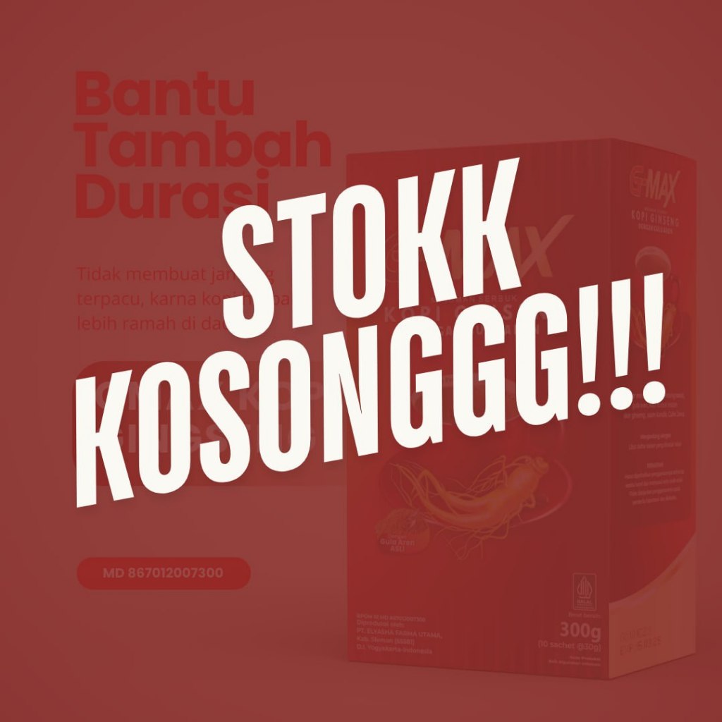 

KOPI GMAX GINGSENG MINUMAN