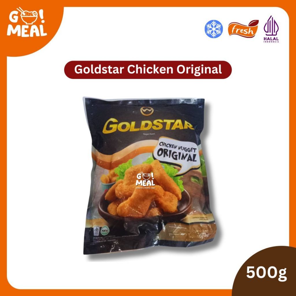 

GOLDSTAR CHICKEN NUGGET ORIGINAL / CHICKEN NUGET ORIGINAL / NUGET GOLDSTAR 500G