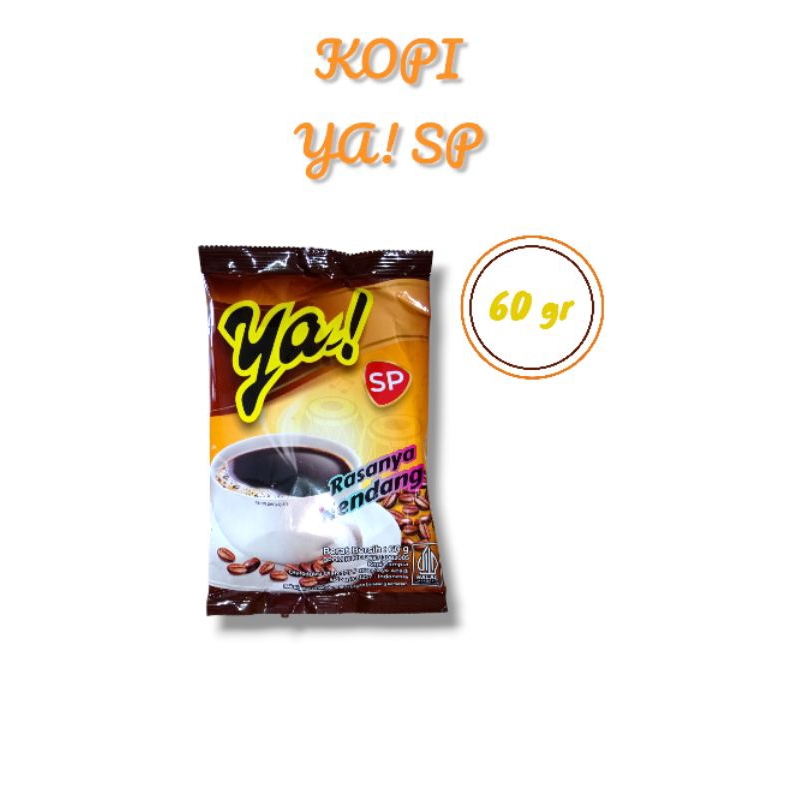 

Kopi YA! SP kemasan 60 gr kopi tanpa gula [HARGA 1 PCS]