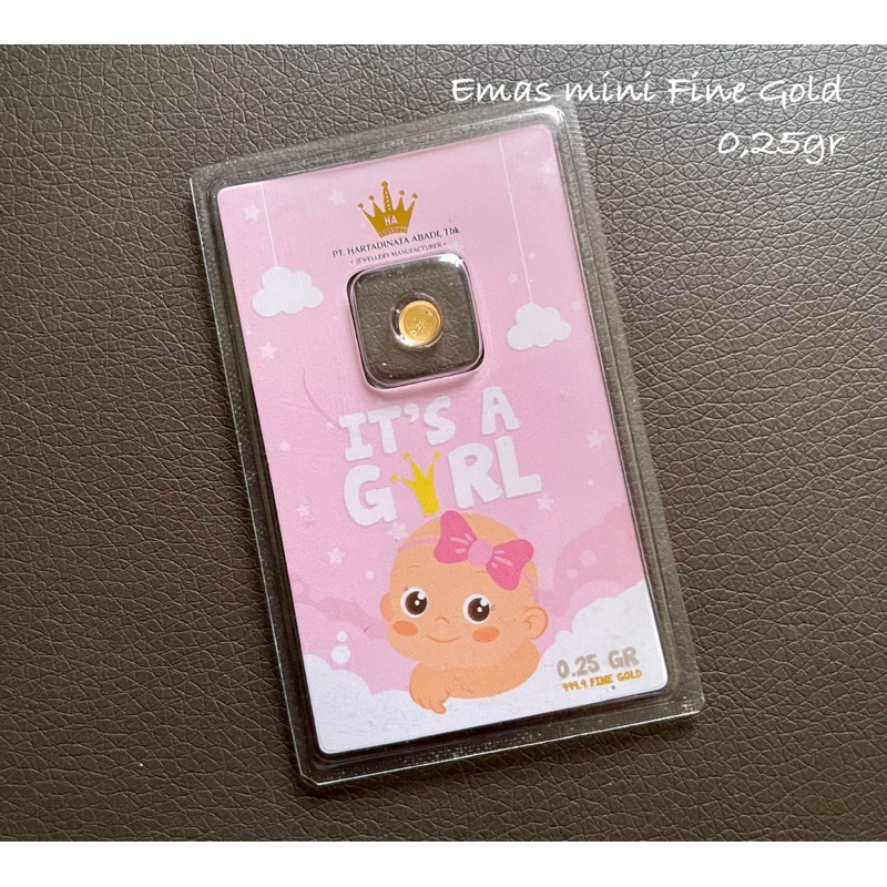 Emas Mini Fine Gold 0.25gr PT Hartadinata