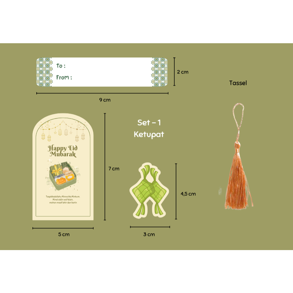 

Hang Tag/Kartu Ucapan Idul Fitri 3 in 1 Hampers