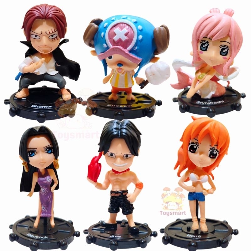 Action Figure One Piece Koleksi Miniatur One Piece Anime Hiasan Kue