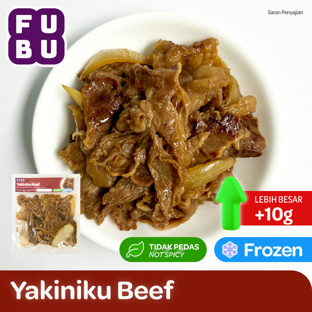 

FUBU Yakiniku Beef - Sapi Manis Asin ala Jepang - Satu Porsi Lauk Instan Frozen Food