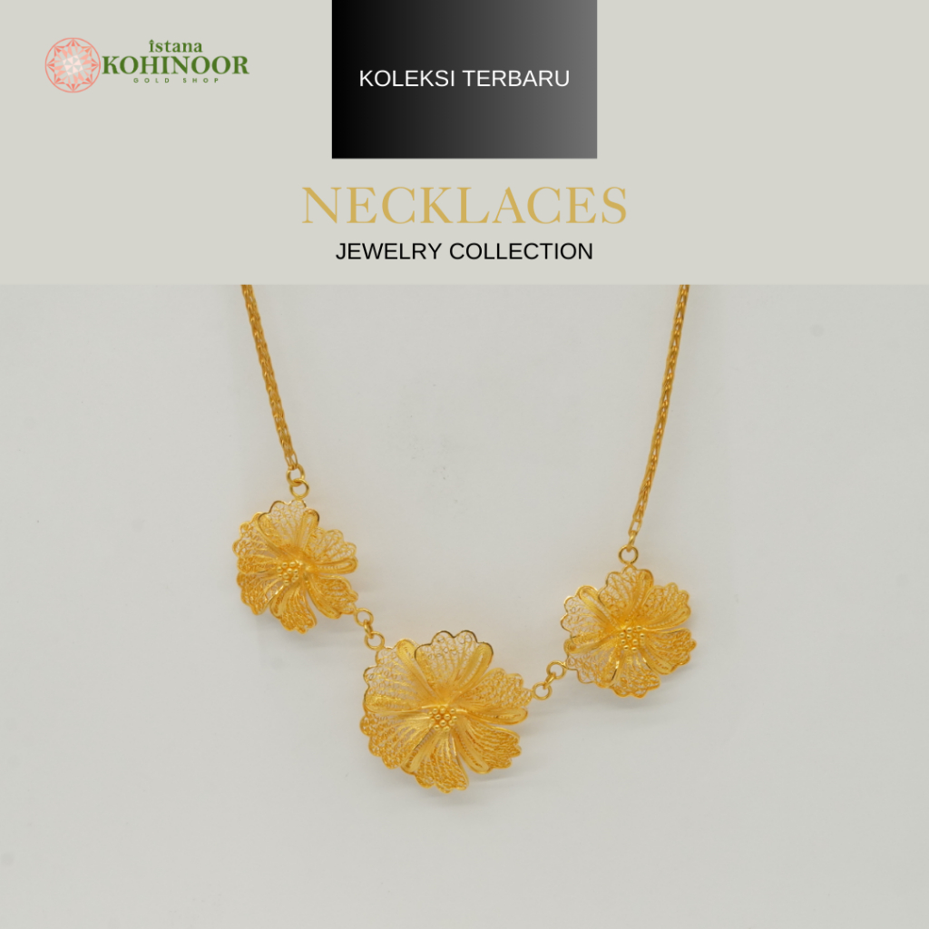 KOHINOOR NEW NECKLACES 21K KALUNG BUNGA KENDARI