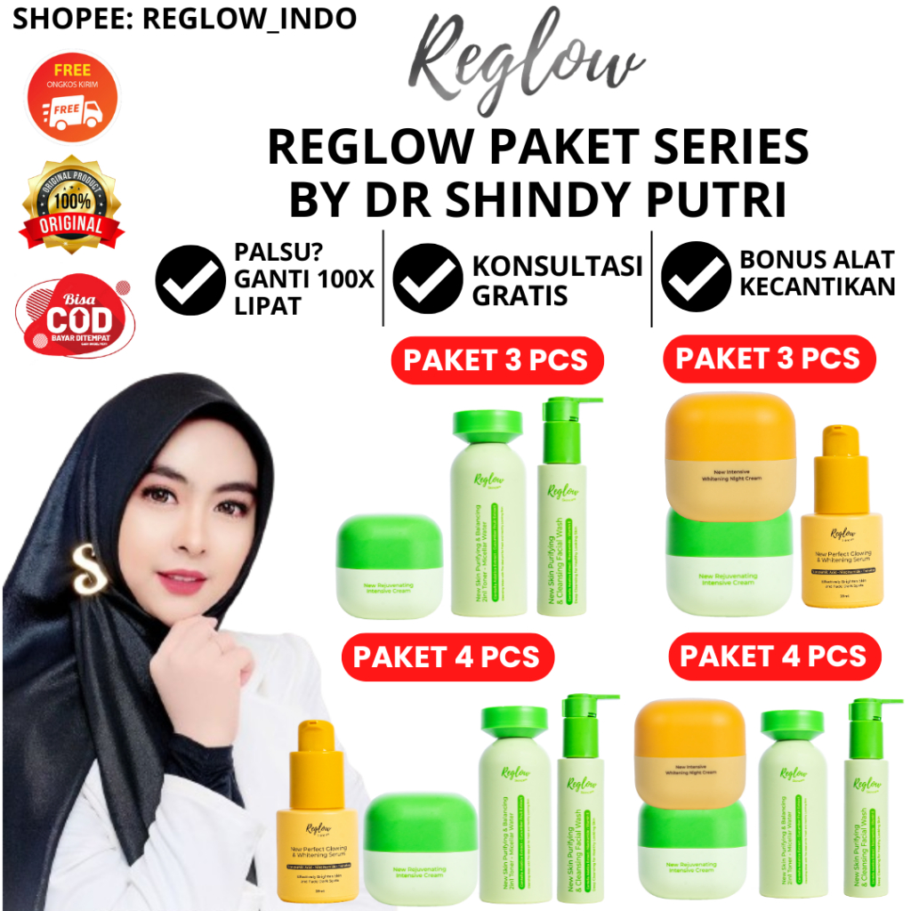 Reglow Skincare Original Dokter Shindy Anti Aging Penghilang Flek Hitam Di Wajah
